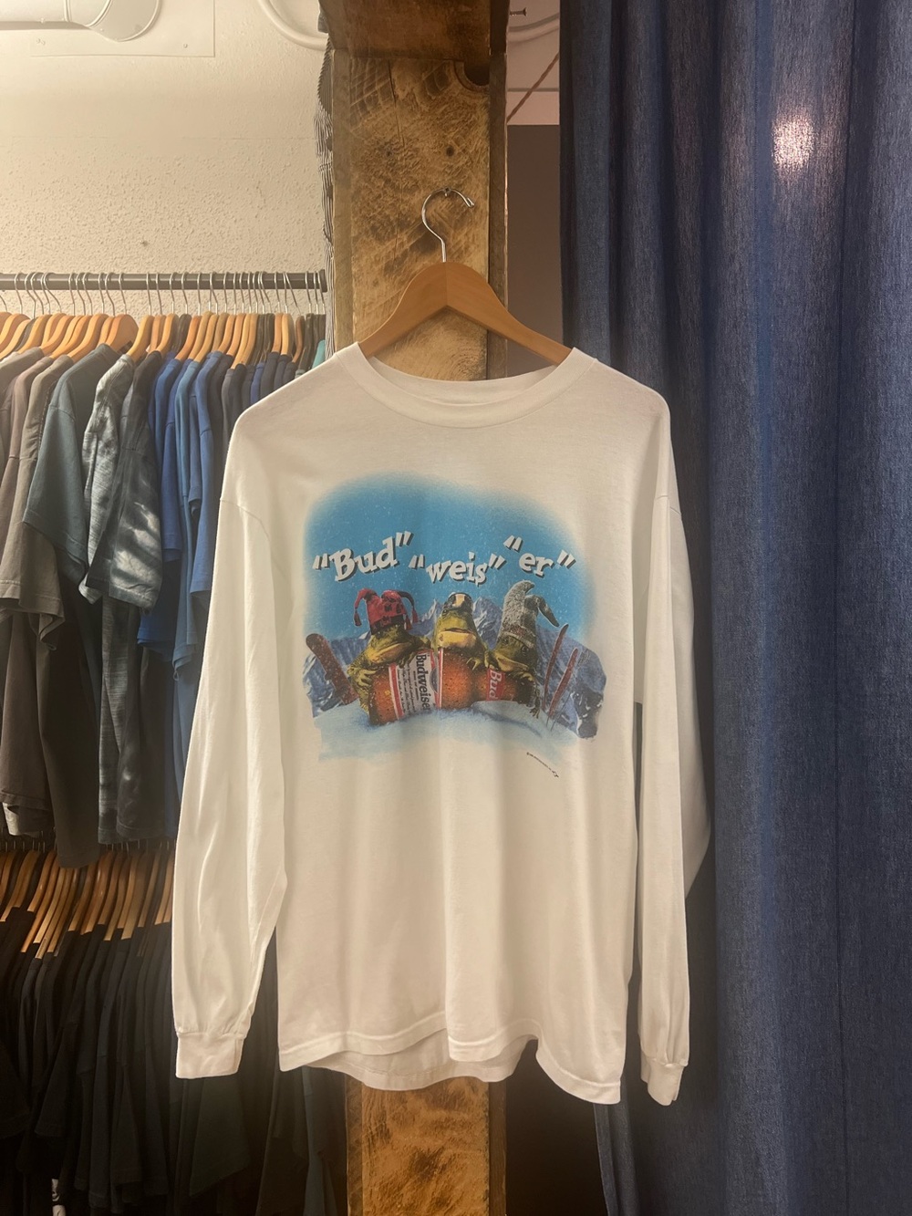 Vintage 1996 Budweiser White Graphic Long sleeve